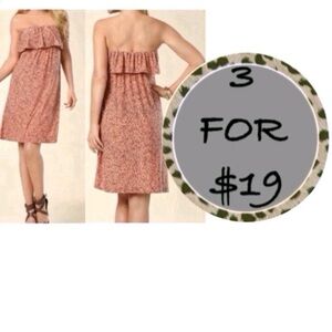 3/$19 Soma Ruffle Bandeau Strappy mini dress